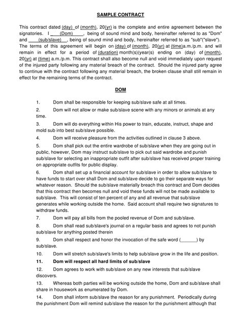 bdsm contract template|Bdsm Contract Template .